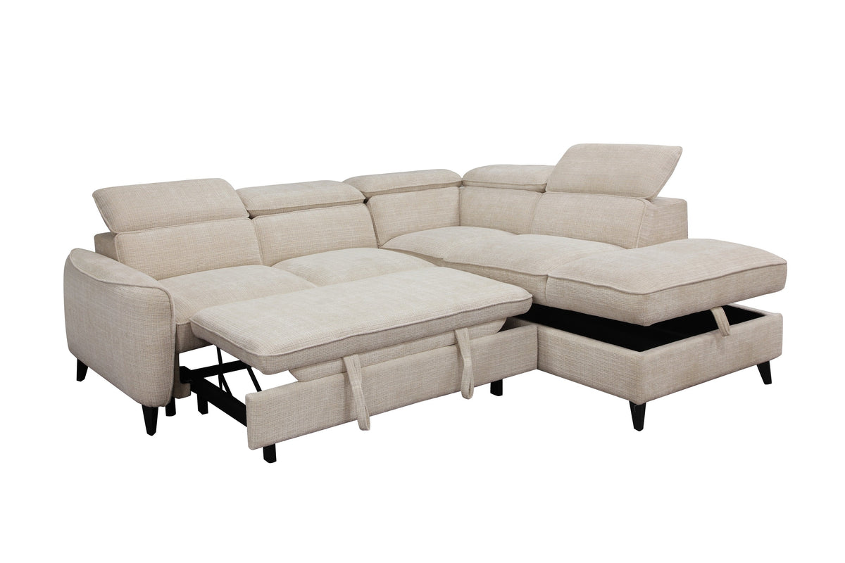Selma Sofa Bed with Storage Chaise
