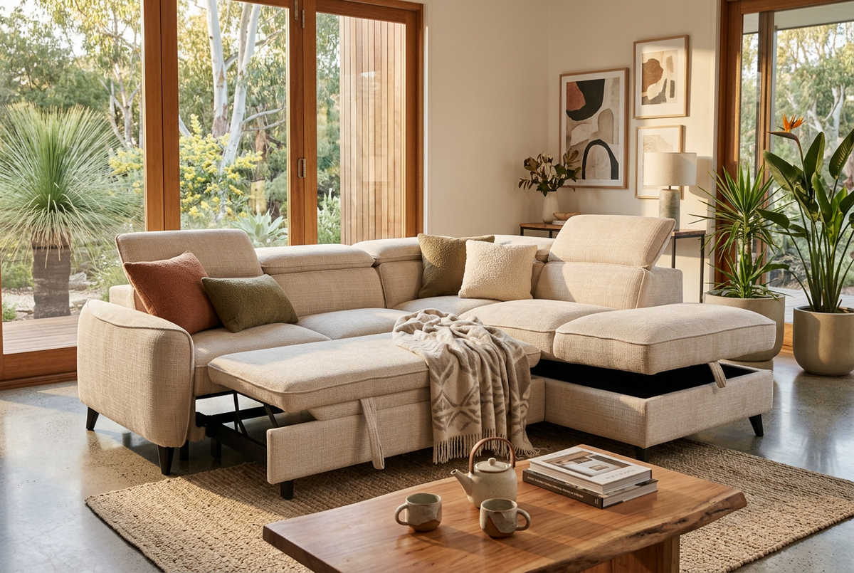 Selma Sofa Bed with Storage Chaise