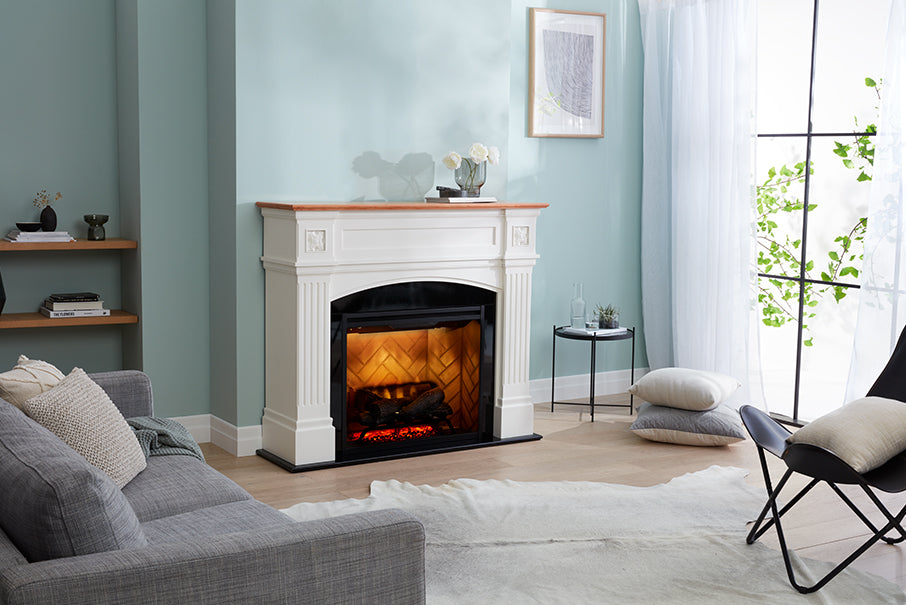 Windelsham Mantel 2kW Electric Fireplace | White Oak