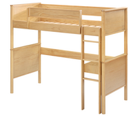 Whitley Single Loft Bunk - Natural - RTA