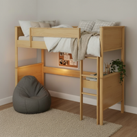 Whitley Single Loft Bunk - Natural - RTA