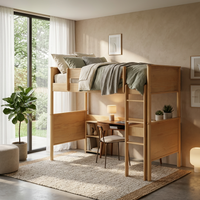 Whitley Single Loft Bunk| Natural