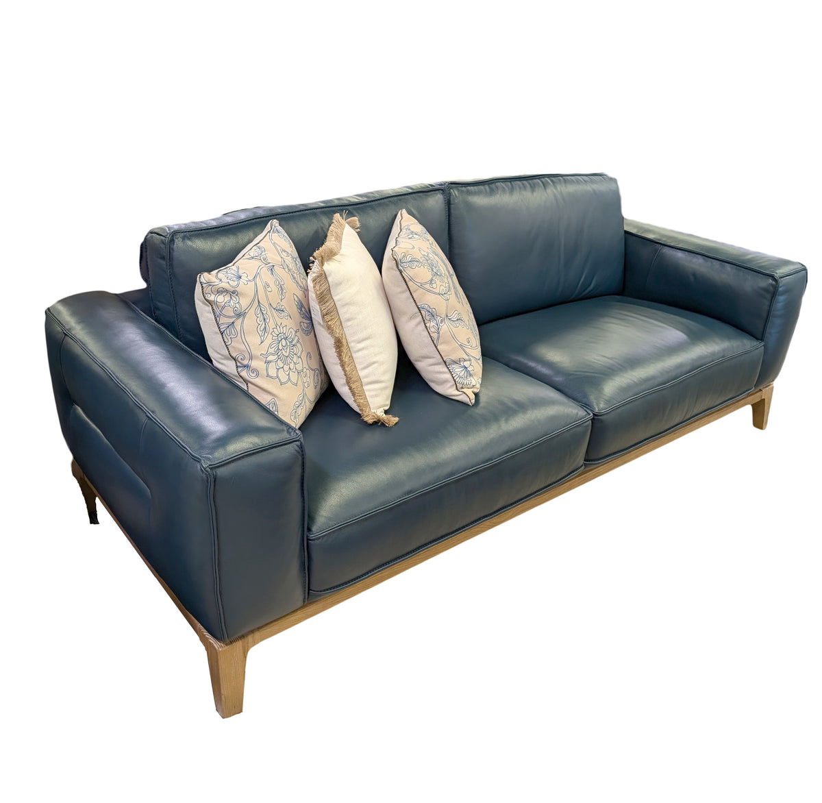 Apollo 3 Seater Leather Sofa | Ocean