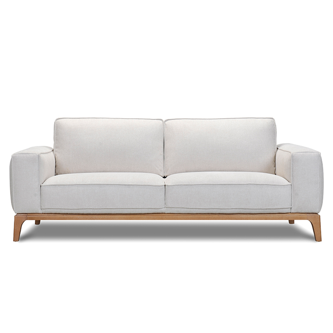 Apollo 3 Seater Leather Sofa | Moonlight