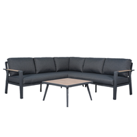 Arletter Outdoor Corner Lounge with Coffee Table | Charcoal