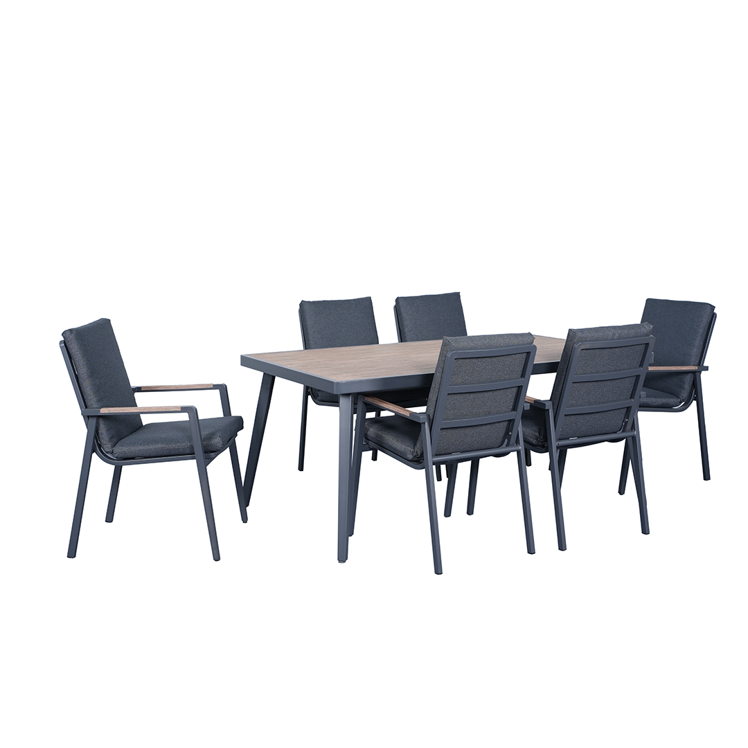 Arletter 7 Piece Outdoor Dining Set | Charcoal