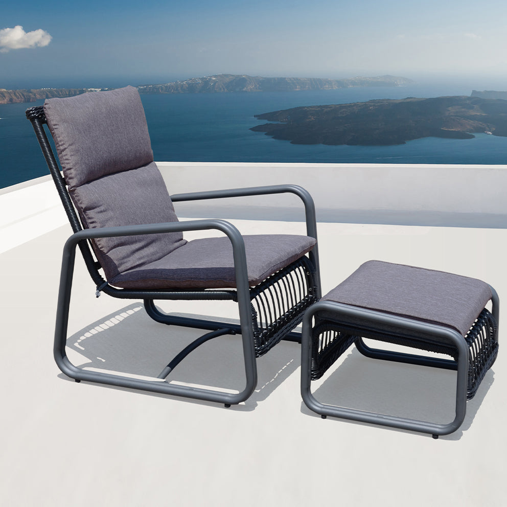 Bali Outdoor Chair and Stool | Grey