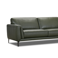 Castlebar 2 Seater Leather Sofa | Moss