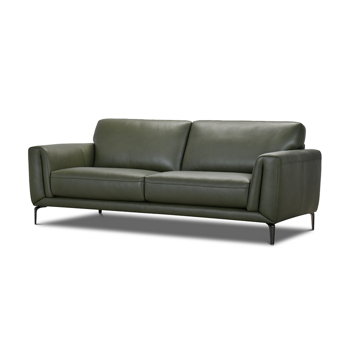 Castlebar 2 Seater Leather Sofa | Forest