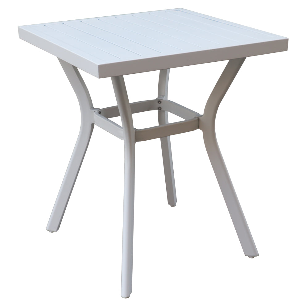 Daffodil 600 Square Bistro Table - Matt White – MacLeod's Furniture