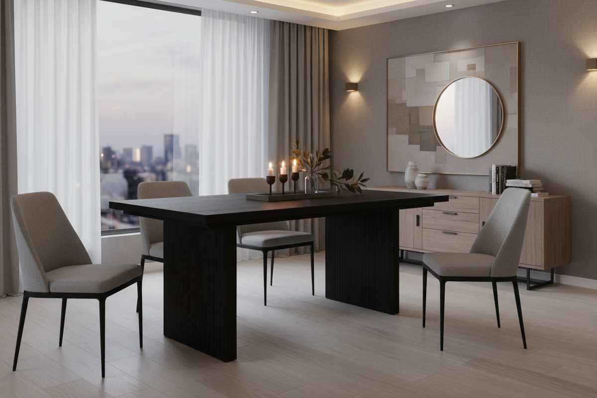 Ebony Dining Table 1800 | Black