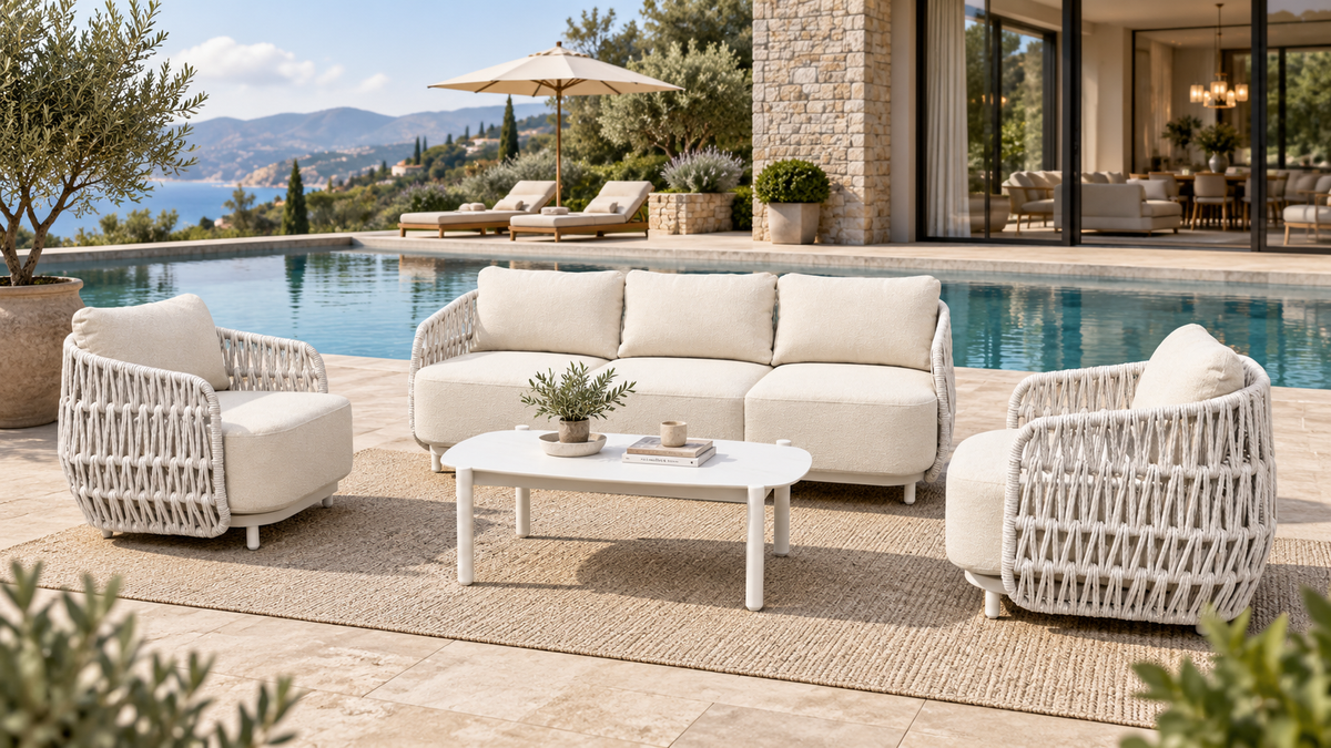 Eden Outdoor 4-Piece Triple Lounge Set
