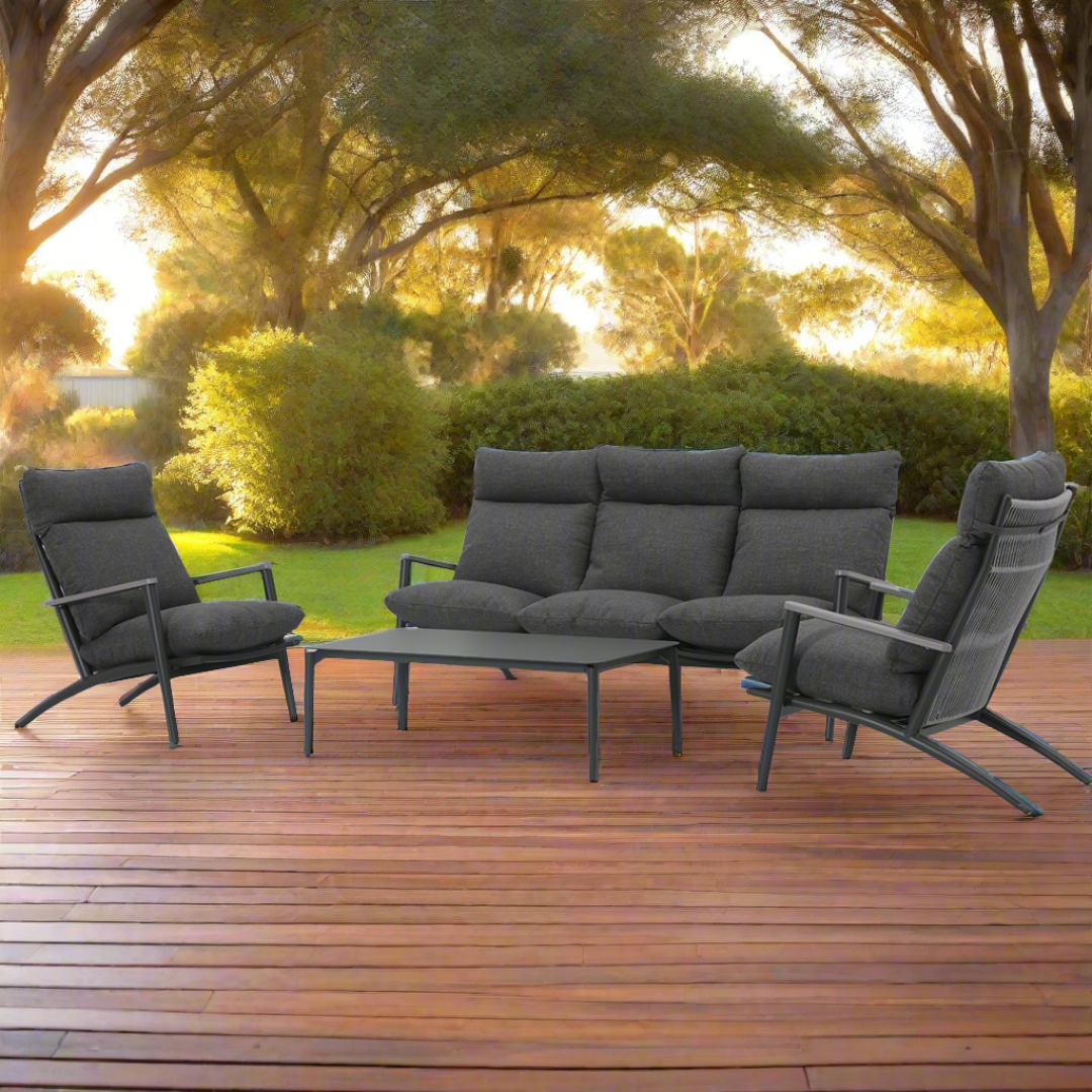 Florent Piece Outdoor Lounge Gunmetal – MacLeod's Furniture
