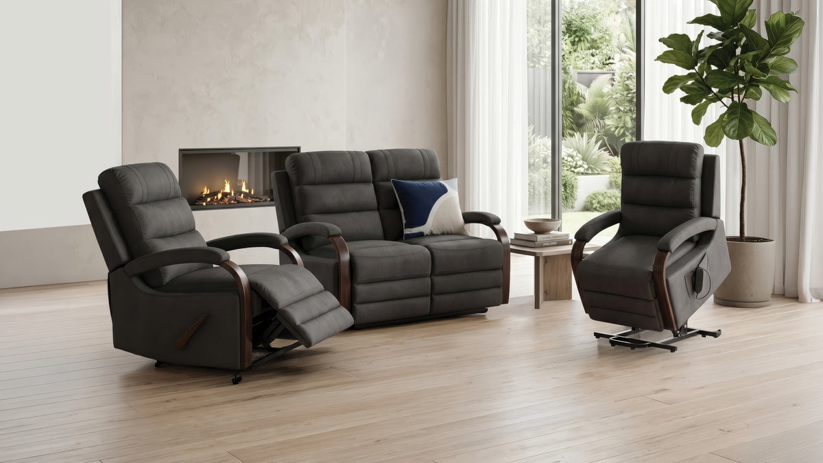 Indiana 3pce Recliner Lounge Suite | Manual