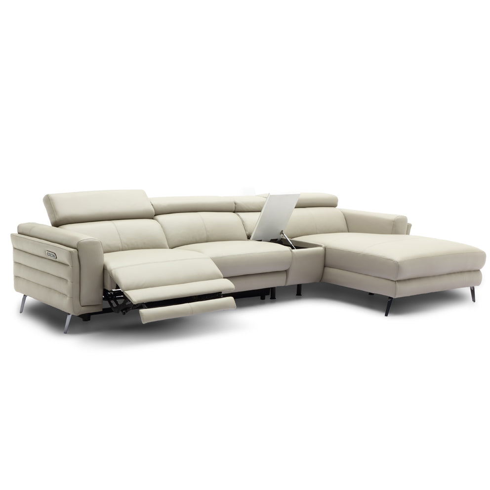 Avitus Electric Corner Chaise Recliner Lounge | Lead Grey