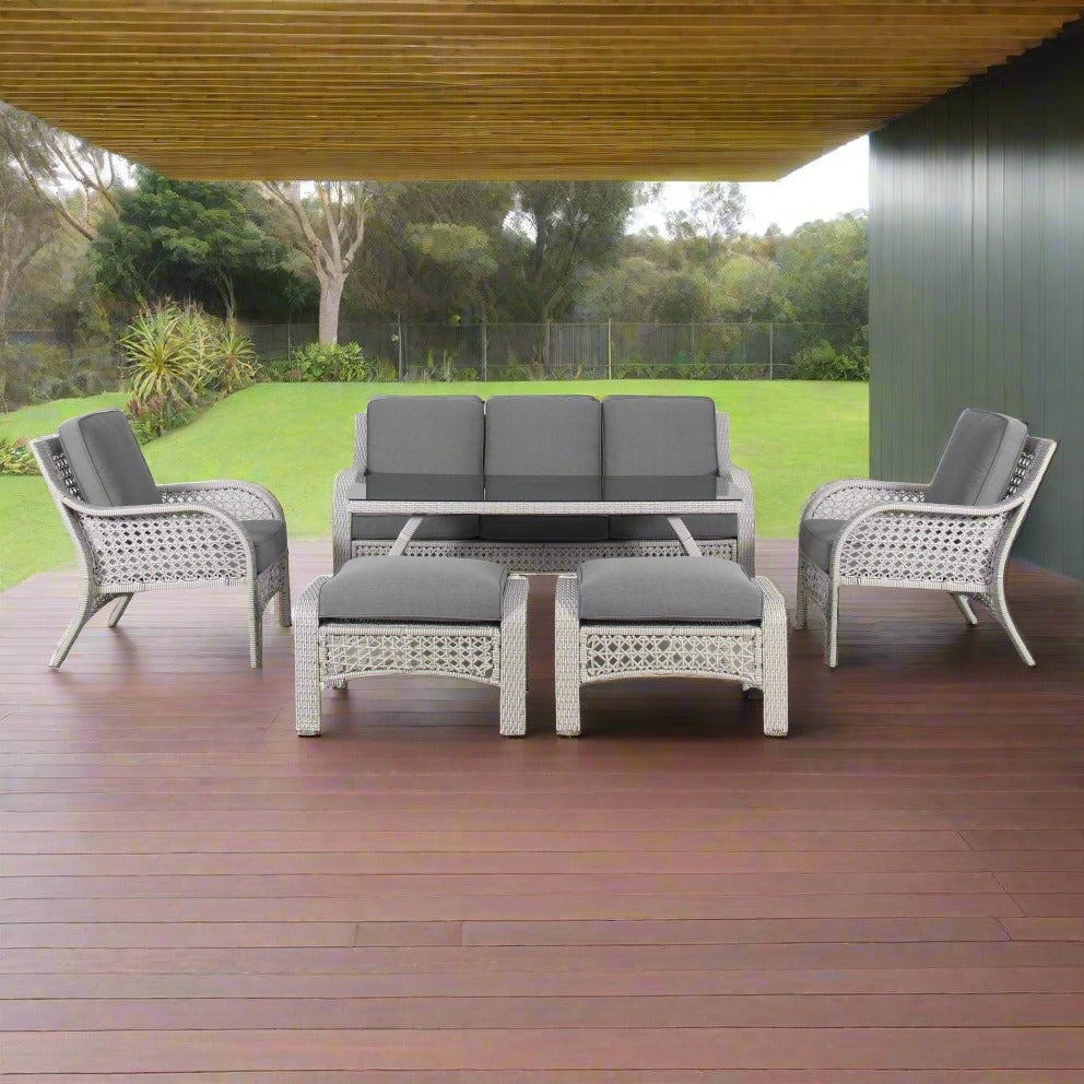 Linda 6 Piece Outdoor Low Dining Setting