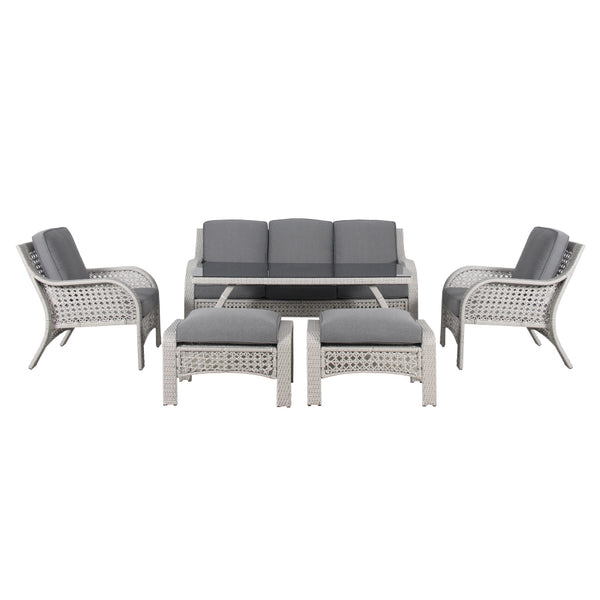 Linda 6 Piece Outdoor Low Dining Setting