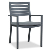 Mayfair Cushioned Outdoor Dining Chair Grey