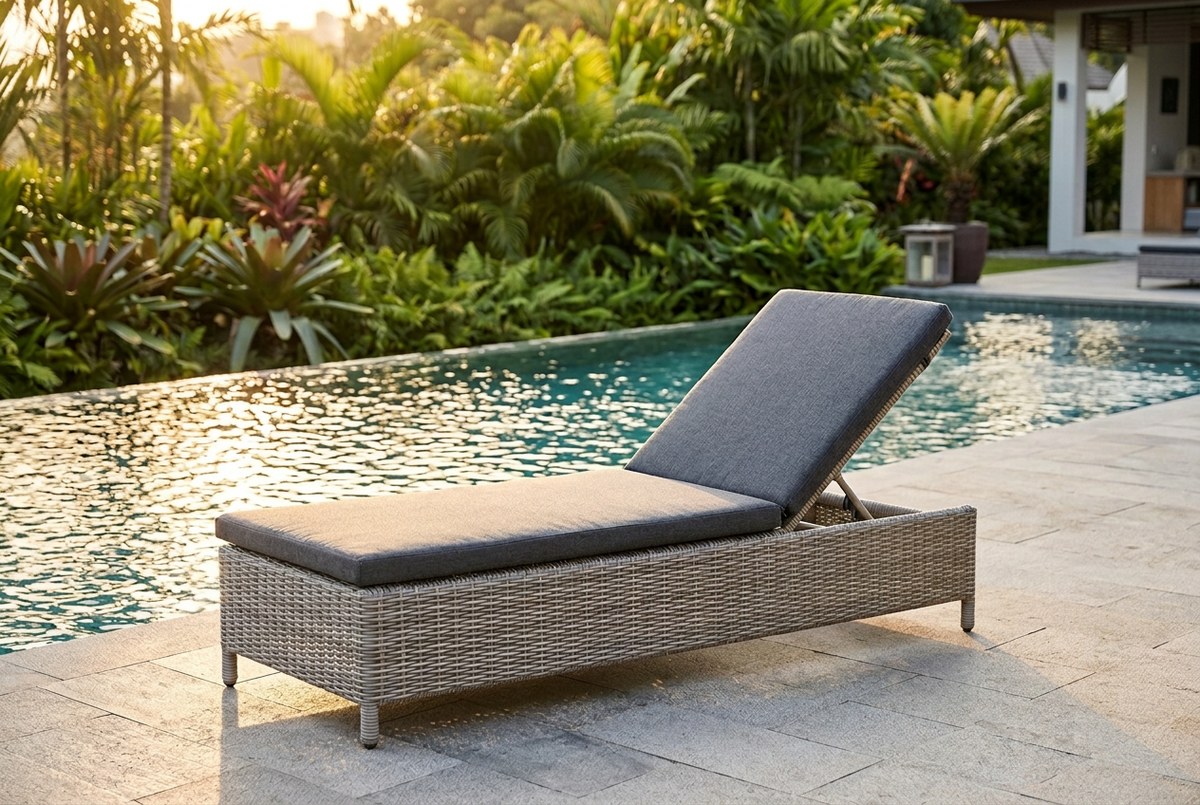 Miami Outdoor Sun Lounge | Zen White Wicker