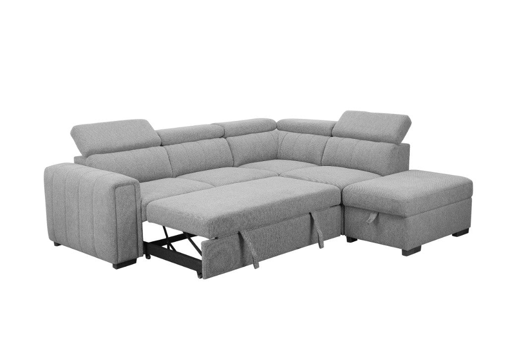 Odelia Corner Sofa Bed with Storage Ottoman