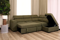 Odelia Corner Sofa Bed with Storage Ottoman