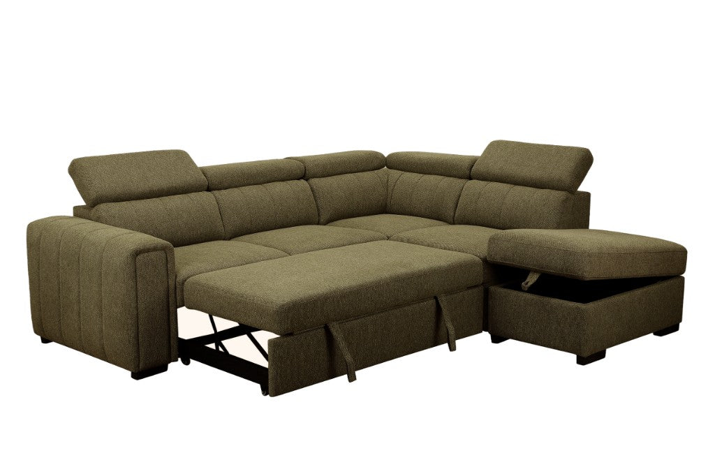 Odelia Corner Sofa Bed with Storage Ottoman