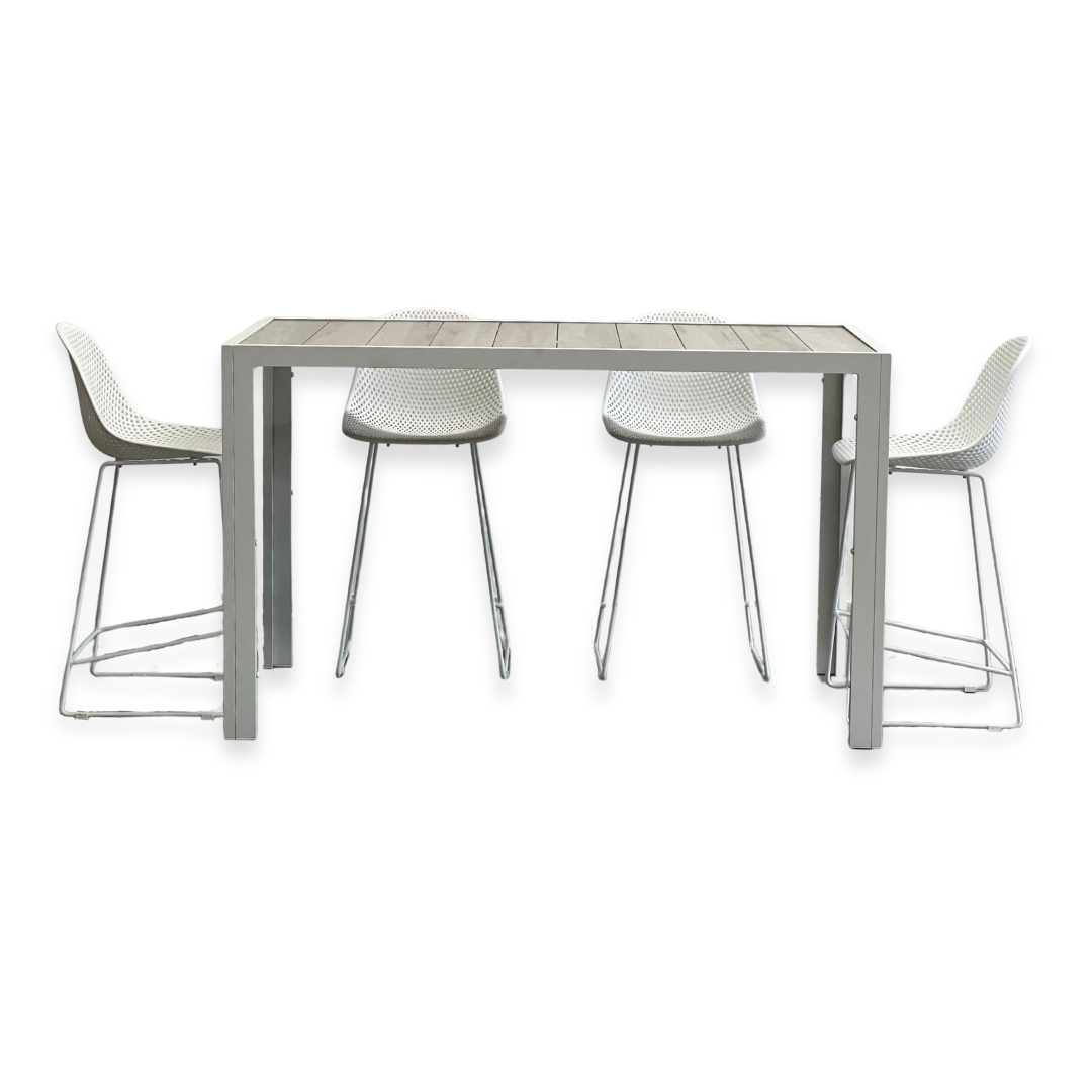 Gardenia Outdoor Bar Stool | White