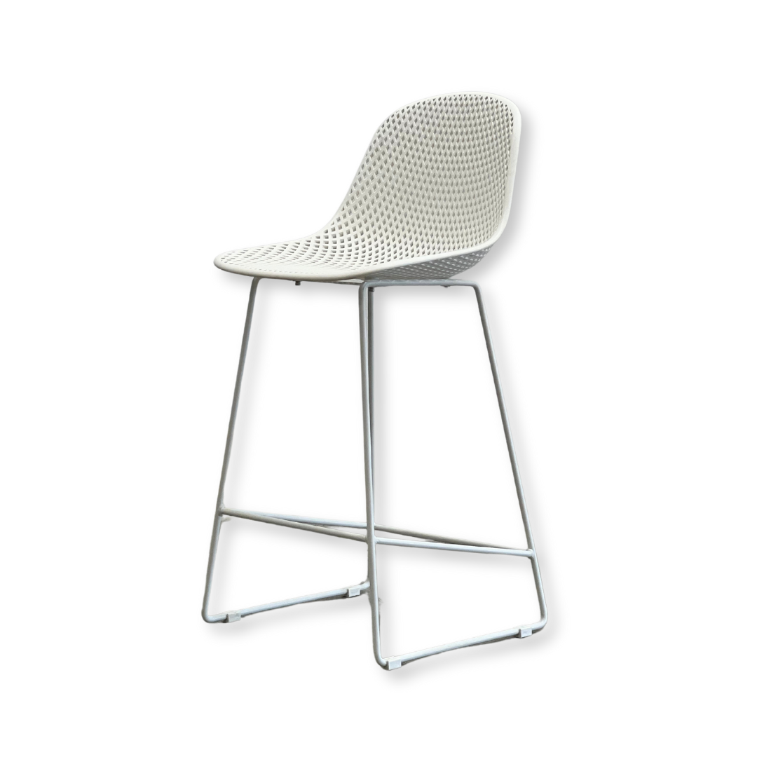 Gardenia Outdoor Bar Stool | White