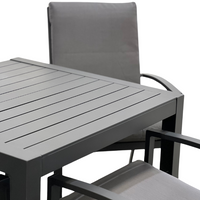 Matzo High Back Cushioned Outdoor Dining Chair Grey