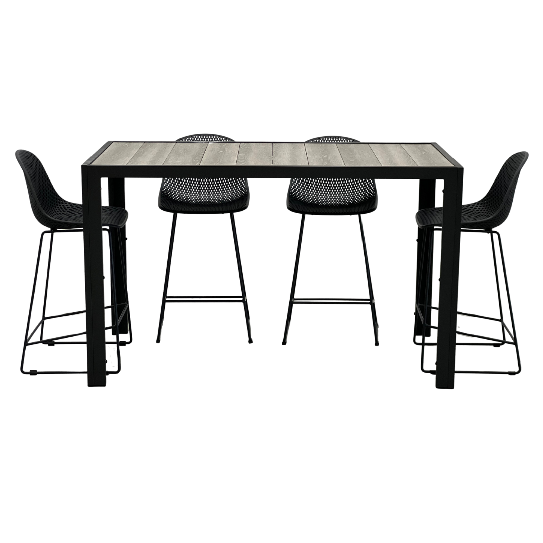 Ekaterina Outdoor Bar Table | Gunmetal