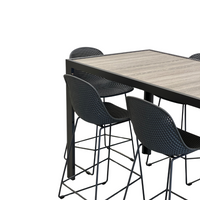 Ekaterina Outdoor Bar Table | Gunmetal