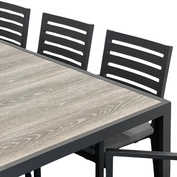 Ekaterina Outdoor Dining Table 1800 | Gunmetal