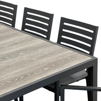 Ekaterina Outdoor Dining Table 2170 | Gunmetal