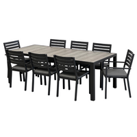 Ekaterina Outdoor Dining Table 2170 | Gunmetal