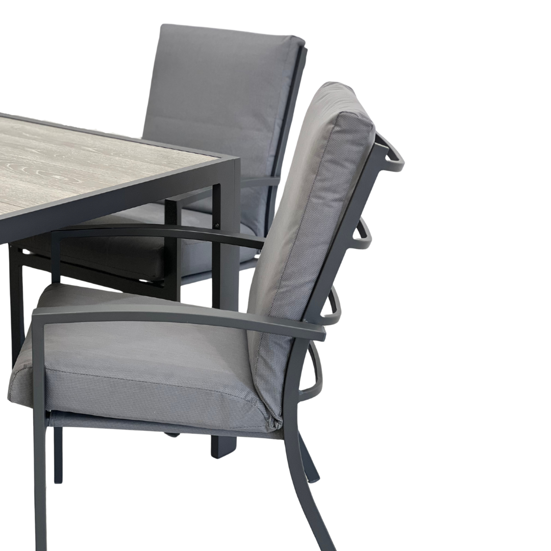 Ekaterina Matzo 5 Piece Outdoor Dining Set 900 x 900 | Gunmetal