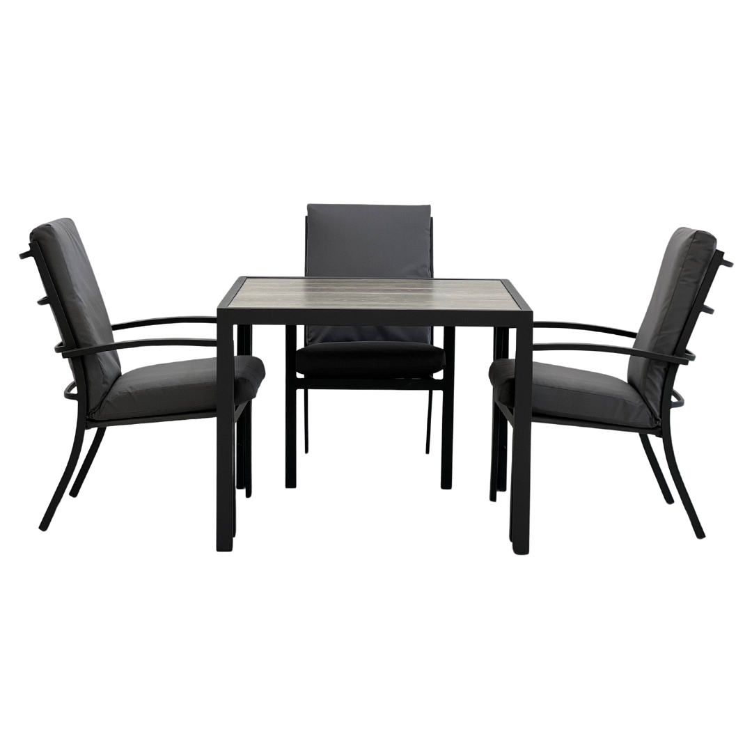 Ekaterina Matzo 5 Piece Outdoor Dining Set 900 x 900 | Gunmetal