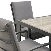 Matzo 5 Piece Outdoor Dining Set 900 x 900 | Gunmetal