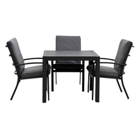 Matzo 5 Piece Outdoor Dining Set 900 x 900 | Gunmetal