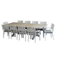 Sultan Mayfair 11 Piece Outdoor Dining Setting | White