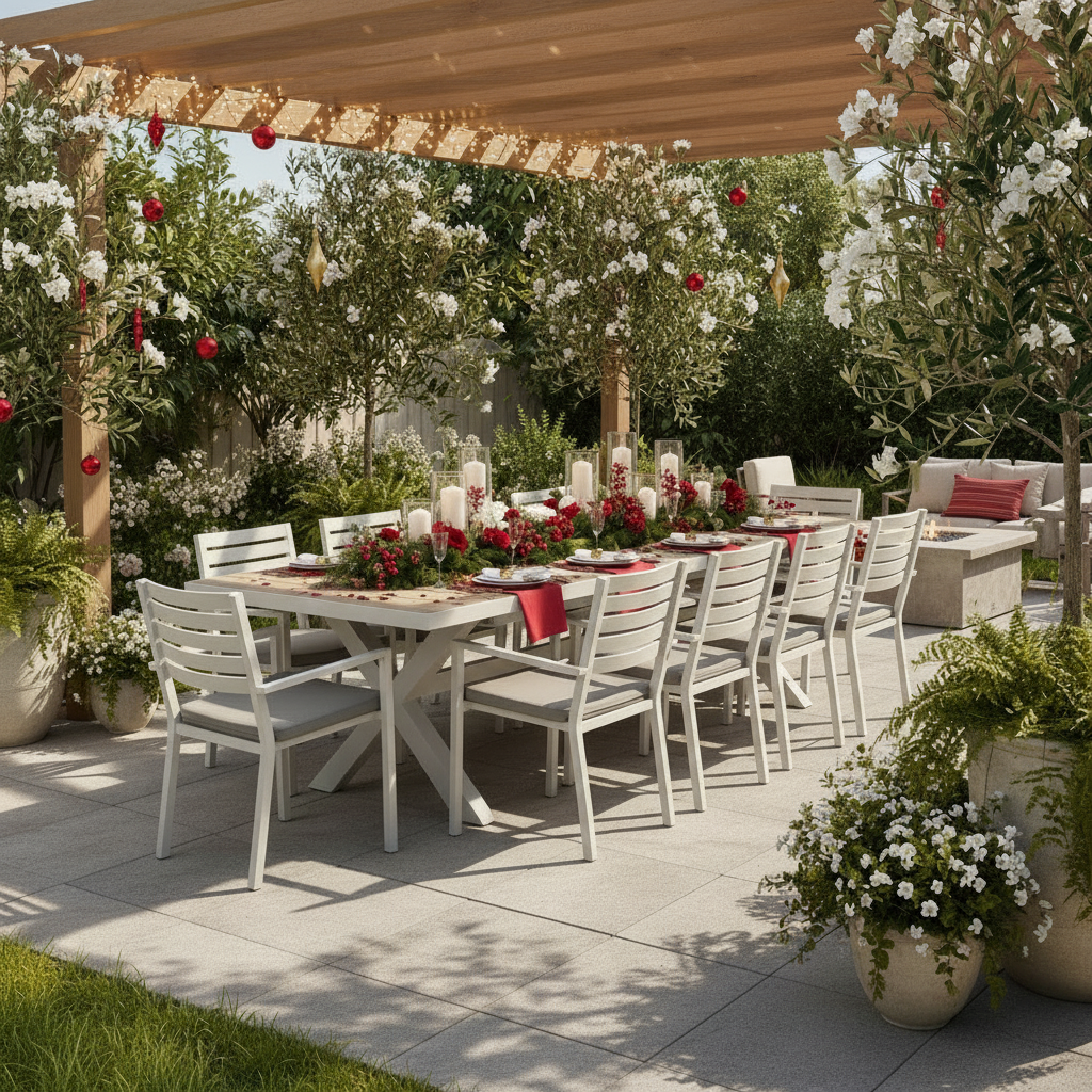 Sultan Mayfair 11 Piece Outdoor Dining Setting | White