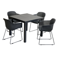 Matzo Lilac 5 Piece Outdoor Dining Set 900 x 900 | Gunmetal