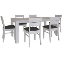 Majorca 7 Piece Dining Suite | White