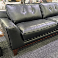 Roberto 3.5 Seater (Timber Leg) - Bellagio Black