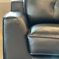 Roberto 3.5 Seater (Timber Leg) - Bellagio Black