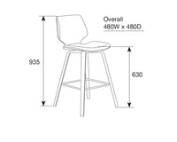 Ryde Bar Stool | Oak