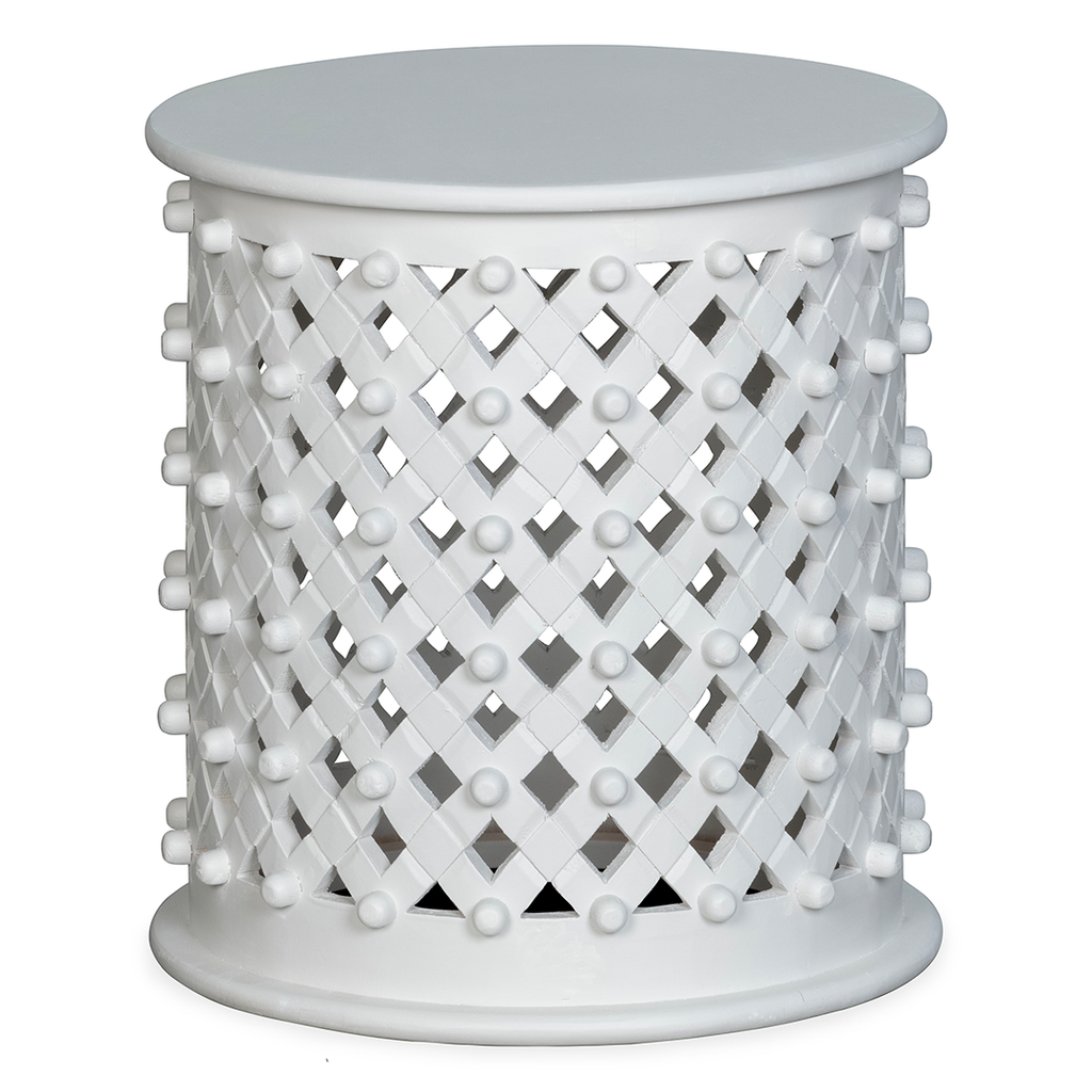 Satara Lamp Table|White – MacLeod's Furniture