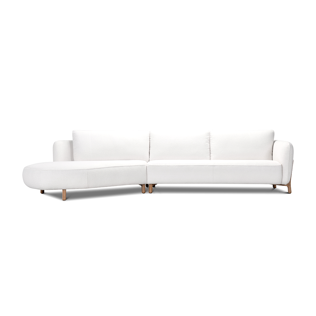 Swinford 3 Seater Chaise Sofa | Snow