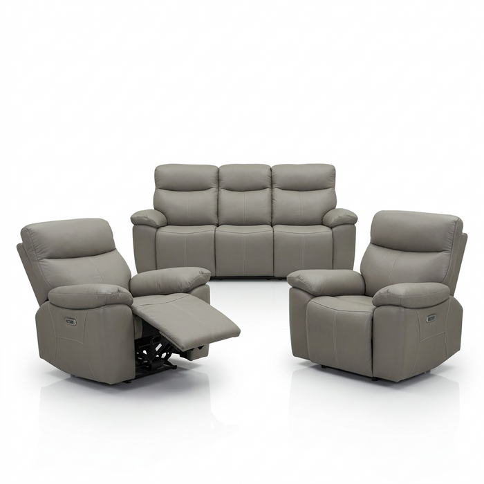 Marco Electric Leather Recliner Lounge Suite