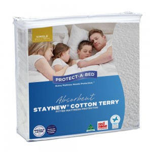 Cotton Terry Mattress Protector - Single