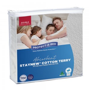 Cotton Terry Mattress Protector - Double